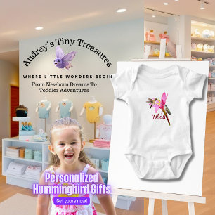 Personalisiertes Kolibri-Baby-Body Baby Strampler