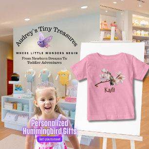 Personalisiertes Kolibri-Baby-T-Shirt Baby T-shirt