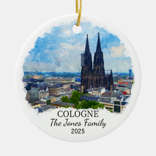 Personalisiertes Kölner Ornament, Deutschland-Gesc Keramik Ornament (Vorne)