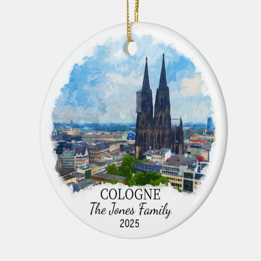 Personalisiertes Kölner Ornament, Deutschland-Gesc Keramik Ornament (Links)