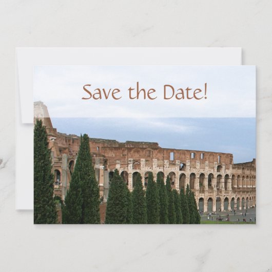 Personalisiertes Kolosseum Rom Italien Save the Da Date (Vorderseite)