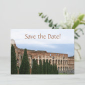 Personalisiertes Kolosseum Rom Italien Save the Da Date (Stehend Vorderseite)