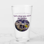 Personalisiertes Korallenbierglas für den Vater Glas (Vorderseite)