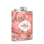 Personalisiertes Korallenmuster Flachmann (Rechts)