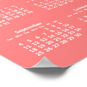 Personalisiertes Korallenplakat Jahr 2016 Poster (Ecke)