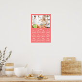 Personalisiertes Korallenplakat Jahr 2016 Poster (Küche)
