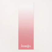 Personalisiertes Korallenriff und weißes Ombre Yogamatte (Vorderseite)