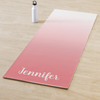 Personalisiertes Korallenriff und weißes Ombre Yogamatte