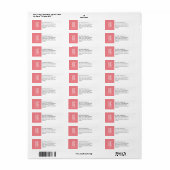 Personalisiertes korallenrotes rosa mit Monogramm (Vorne)