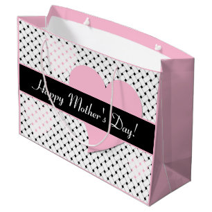 Personalisiertes Korbgeflecht, Muttertag der rosa  Große Geschenktüte
