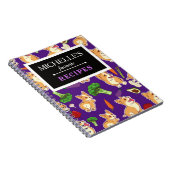 Personalisiertes Korgi- und Essmuster-Rezept-Buch Notizblock (Rechte Seite)