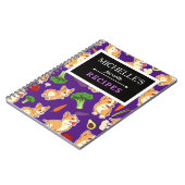 Personalisiertes Korgi- und Essmuster-Rezept-Buch Notizblock (Linke Seite)
