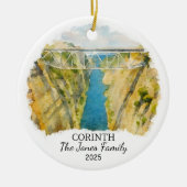 Personalisiertes Korinth-Ornament, Griechenland Keramik Ornament (Vorne)