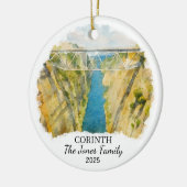 Personalisiertes Korinth-Ornament, Griechenland Keramik Ornament (Links)