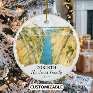 Personalisiertes Korinth-Ornament, Griechenland Keramik Ornament