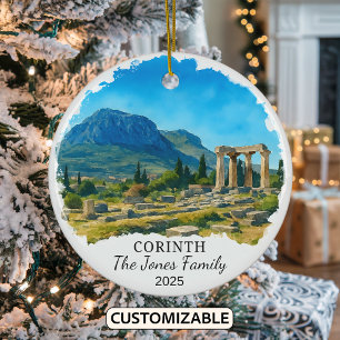 Personalisiertes Korinth-Ornament, Griechenland Keramik Ornament