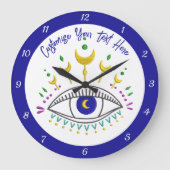 Personalisiertes kosmisches Augendesign Große Wanduhr (Vorderseite)