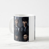 Personalisiertes Kpop Idol Group Foto Kaffeetasse (Vorderseite Links)