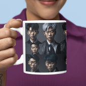 Personalisiertes Kpop Idol Group Foto Kaffeetasse