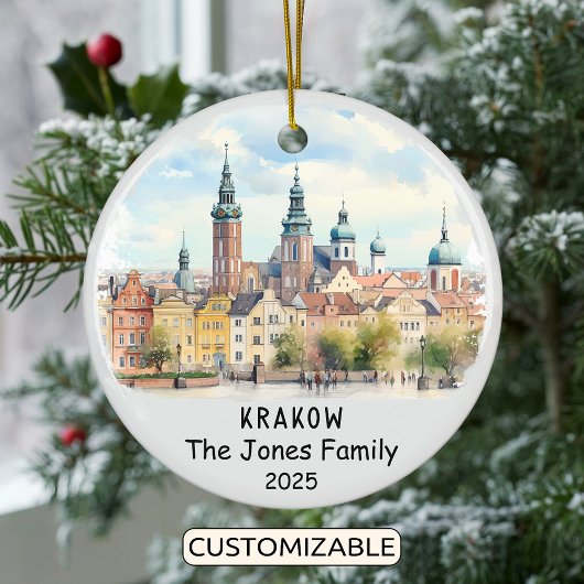 Personalisiertes Krakauer Ornament, Polen Keramik Ornament