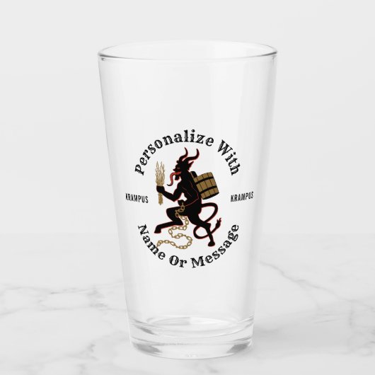 Personalisiertes Krampus Glas (Vorderseite)