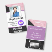 Personalisiertes Krankenhaus Marble Mitarbeiter Fo Ausweis (Front & Back)