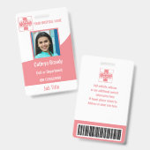 Personalisiertes Krankenhaus- oder Klinikpersonal Ausweis (Vorder- & Rückseite)