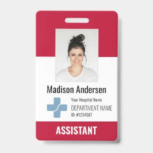Personalisiertes Krankenhausmitarbeiter-Logo & Fot Ausweis