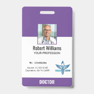 Personalisiertes Krankenhausmitarbeiter-Logo und F Ausweis
