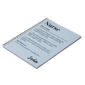 Personalisiertes Krankenpfleger-Wörterbuch Definit Notizblock (Linke Seite)