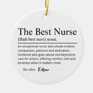 Personalisiertes Krankenschwester-Dankeschön-Ornam Keramik Ornament