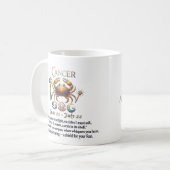Personalisiertes Krebs-Sternzeichen-Geburtstagsges Kaffeetasse (Vorderseite Links)
