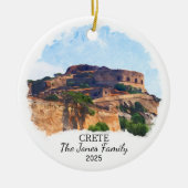 Personalisiertes kretisches Ornament, Griechenland Keramik Ornament (Vorne)