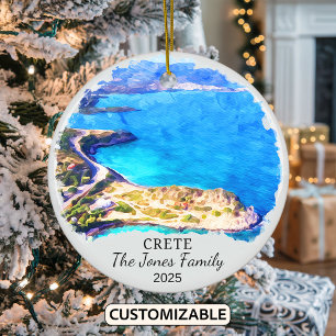 Personalisiertes kretisches Ornament, Griechenland Keramik Ornament