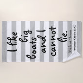 Personalisiertes Kreuzfahrt-Zitat-Badetuch Strandtuch (Vorderseite)