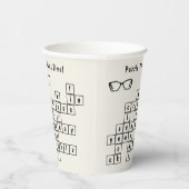 Personalisiertes Kreuzworträtsel, Brillenrahmen Pappbecher (Rechts)