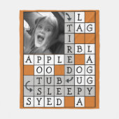 Personalisiertes Kreuzworträtsel mit Fleecedecke (Vorderseite)