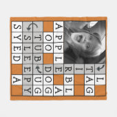 Personalisiertes Kreuzworträtsel mit Fleecedecke (Vorderseite (Horizontal))