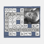 Personalisiertes Kreuzworträtsel mit Fleecedecke (Vorderseite (Horizontal))