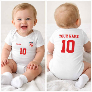 Personalisiertes Kroatien Baby Bodysuit Strampler
