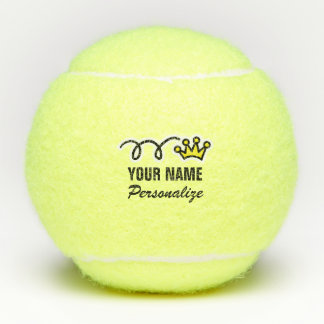 Personalisiertes Kronen-Name-Set von Tennisbälle