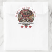 Personalisiertes Küchengebäck aus Liebe Runder Aufkleber (Tasche)