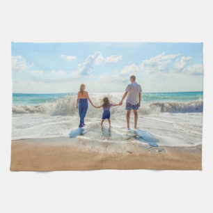 Personalisiertes Küchenhandtuch mit Familienfoto Geschirrtuch