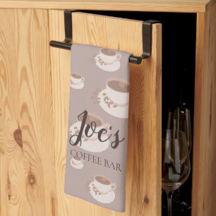 Personalisiertes Küchentuch für die Kaffee-Bar-Sta