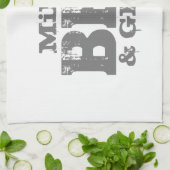 Personalisiertes Küchentuch für GRILLEN Party (Gefaltet)