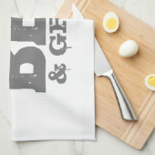 Personalisiertes Küchentuch für GRILLEN Party (Viertel Falte)