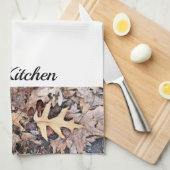 Personalisiertes Küchentuch - Herbstküche Blätter (Viertel Falte)