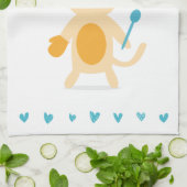 Personalisiertes Küchentuch mit Chefkatze (Gefaltet)