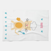 Personalisiertes Küchentuch mit Chefkatze (Horizontal)