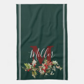 Personalisiertes Küchentuch mit Holzofen und Beere (Vertikal)